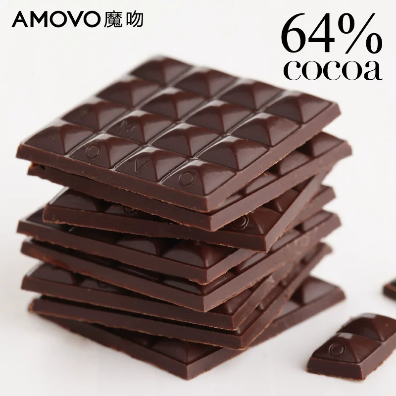 AMOVO Demon Kiss 64%Cocoa Cocoa Pure Cocoa Black Chocolate Handmade Casual Snacks