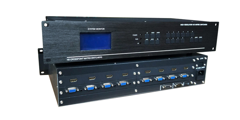Multi-Specification Seamless Splicing Hybrid Matrix 8-in 8-Out 4/8/12/24/32 High-Definition Digital Conference Processor