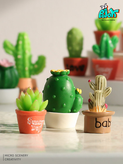 Mini Artificial Green Plants, Succulent Blind Bags, Micro Landscape Flower and Plant Potted Models, Desktop Small Ornaments, Children's Toys and Gifts