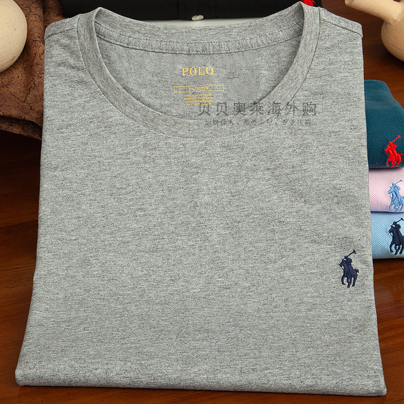 High-End Men's Short-Sleeved Round-Neck T-Shirt 2026 New Style Ralph Paul Pure Cotton Casual Base Shirt Summer Top High-End Men's Short-Sleeved Round-Neck T-Shirt 2026 New Style Ralph Paul Pure Cotton Casual Base Shirt Summer Top
