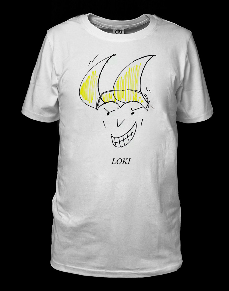 American Drama Rocky T - shirt Loki Hand - drawn Cartoon Self - Portrait Clothes Short Sleeves Avengers