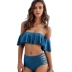 2017 áo tắm mới châu Âu và châu Mỹ chia lớn áo sen lá ống top một vai áo tắm liền mảnh màu bikini váy tắm biển đẹp Bikinis