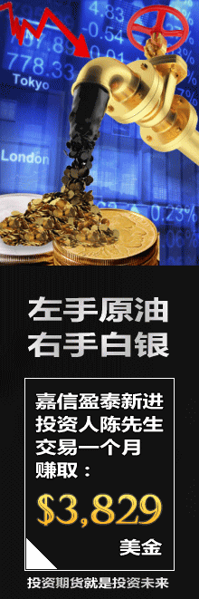左手原油，右手白银。嘉信盈泰新进投资东说念主陈先生交游一个月赚取3829好意思金。什么投资一天翻倍？