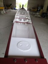 Custom national standard competition glass fiber reinforced plastic dragon boat standard 22 people manual dragon boat competition training dragon boat