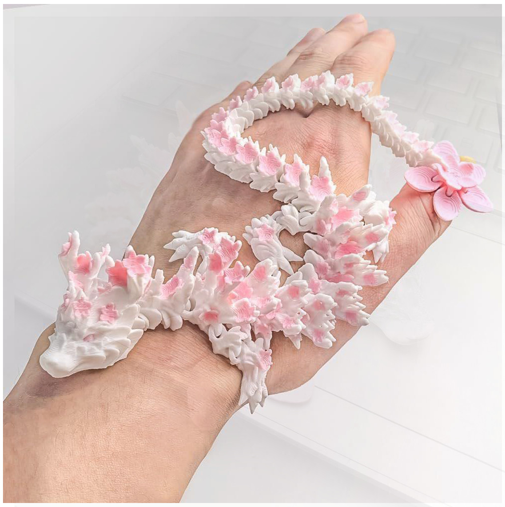 3Dプリント桜龍おもちゃモデル装飾人形フィギュア子供向けギフト関節可動式人気リアル動物