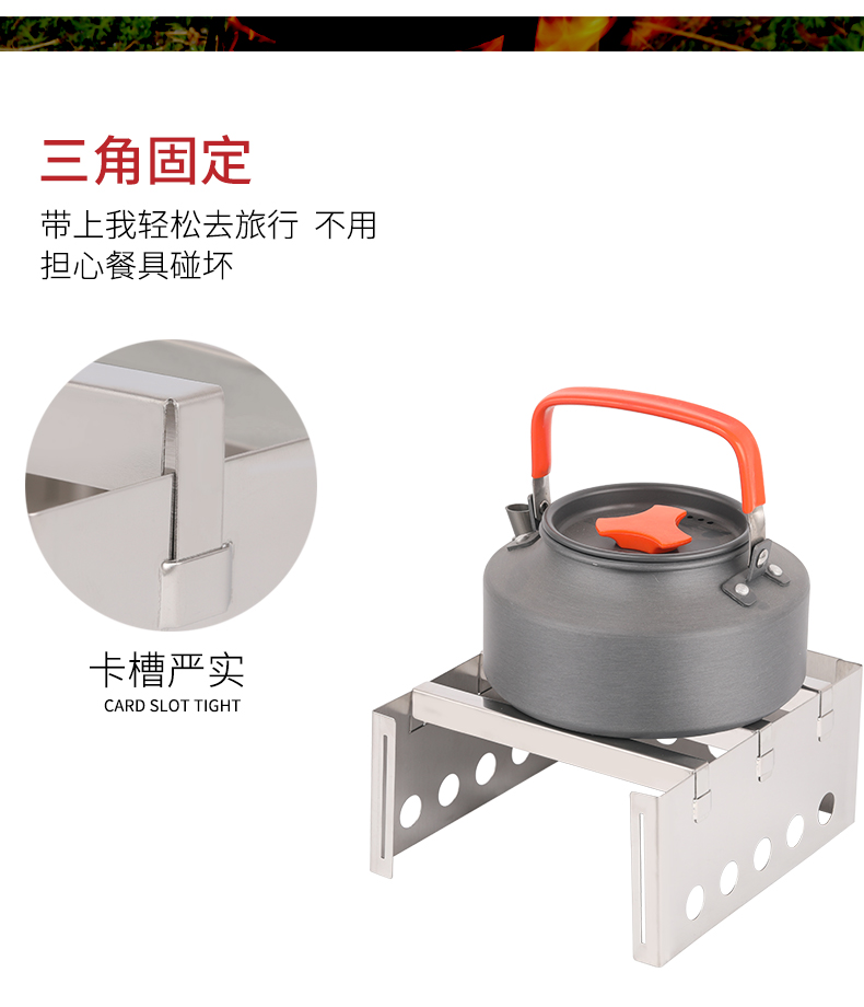 Titan thợ thủ công bếp củi ngoài trời bằng thép không gỉ bạn bè cắm trại bếp lửa bếp lò lò đơn giản bếp xách tay - Bếp lò / bộ đồ ăn / đồ nướng dã ngoại bếp ga mini hồng ngoại