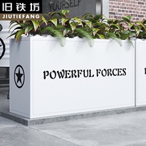 Iron flower box sales department commercial street custom fence outside the flower bed outdoor courtyard green isolation flower trough combination