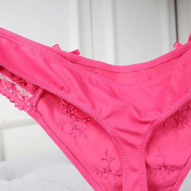 Quần lót thêu quần lót nữ mid-thongs quan xi