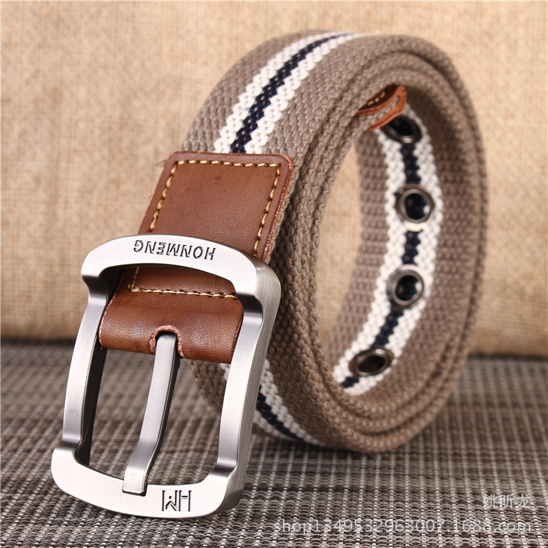 Mens Western Sports Belts Canvas Belt Outdoor Belt Men