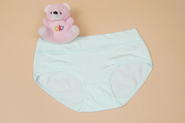 Quần lót màu eo cô gái dễ thương phim hoạt hình cotton sinh viên tóm tắt phụ nữ tuần quần túi hông kích thước lớn chất béo mm - Giữa eo quần xì con voi