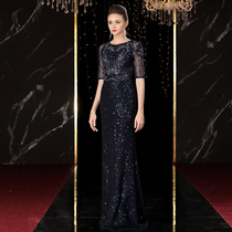 High-end mother-in-law clothing 2021 new wedding mother wedding wedding evening dress dress female banquet temperament usually wear female