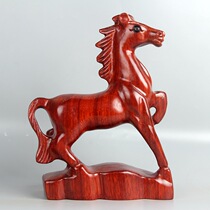 Green wood carving horse cyan red wood handicraft duozodiac zodiac horse to successful wooden animal solid wood pendulum