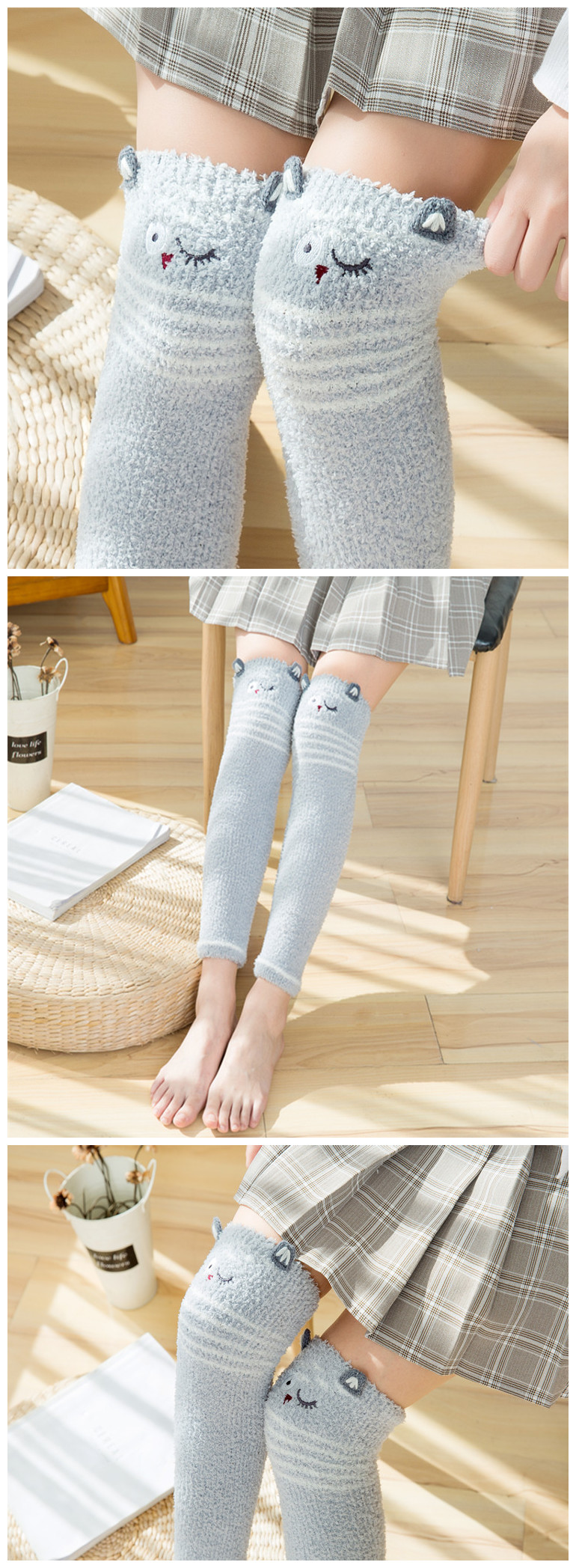 Vớ nhung san hô của Nhật Bản tất cao cổ
