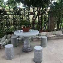 Stone table stone bench natural granite round table and chair villa courtyard garden home outdoor park marble table
