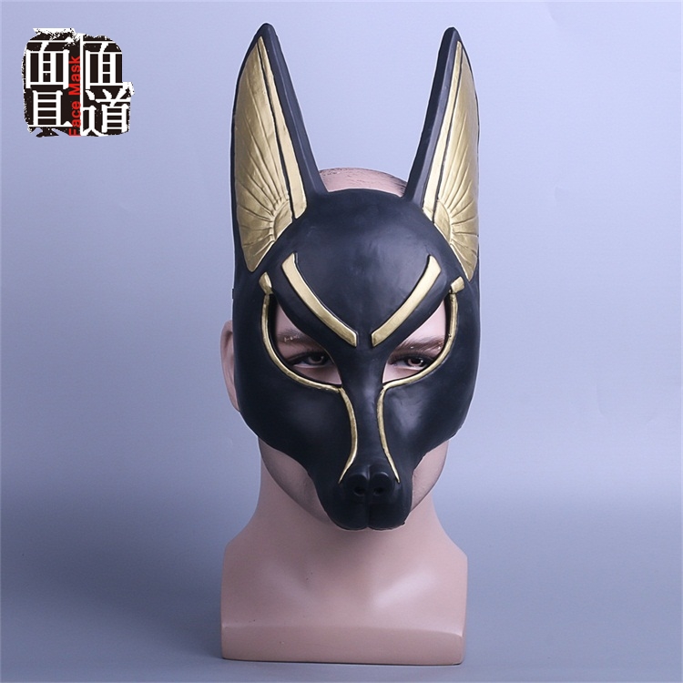 Death god Anubis mask Halloween fast hands jitter props husky wolf wolf head sad mask