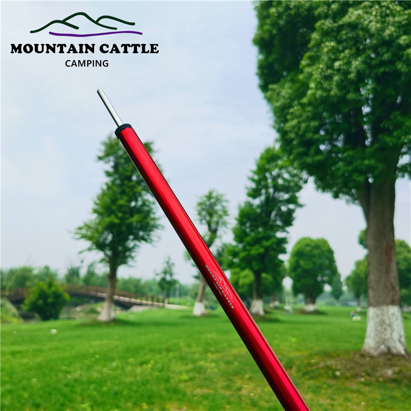 MCC aluminum alloy sky curtain rod bracket branch telescopic rod 2 m length 5 knots thickened coarse outdoor shading tent pole aluminium bar