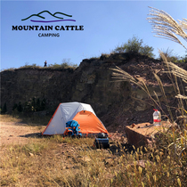 Shan Niu double three four-season double-layer ultra-light tent outdoor anti-rain alpine aluminum pole camping Camping Huba tent