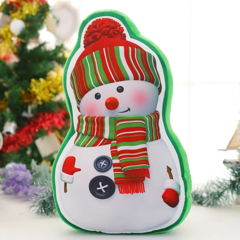 Ưu đãi đặc biệt âm nhạc ông già Noel cây tuyết người tuyết vớ gối đệm túi mặt dây chuyền công ty quà tặng gối mền 2in1