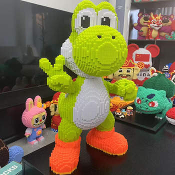 70cm Giant Fire-Breathing Dragon Building Blocks, Adult Stress-Relief Ornament Gift, Educational Assembly Toy for Boys and Girls, Parent-Child Interactive Toy