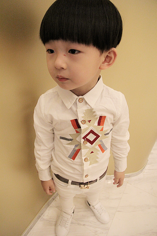 Chemise enfant à manche longue en lin - Ref 2083284 Image 15