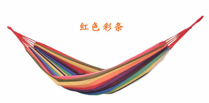 Zhuo Outdoor Hammock Casual Canvas Single Hammock With a Thickened Version of Padded Rope Portable Bag