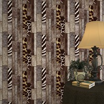 PVC waterproof BAO WEN tiger pattern wallpaper KTV entertainment personality characteristics imitation animal fur embossed background wall paper
