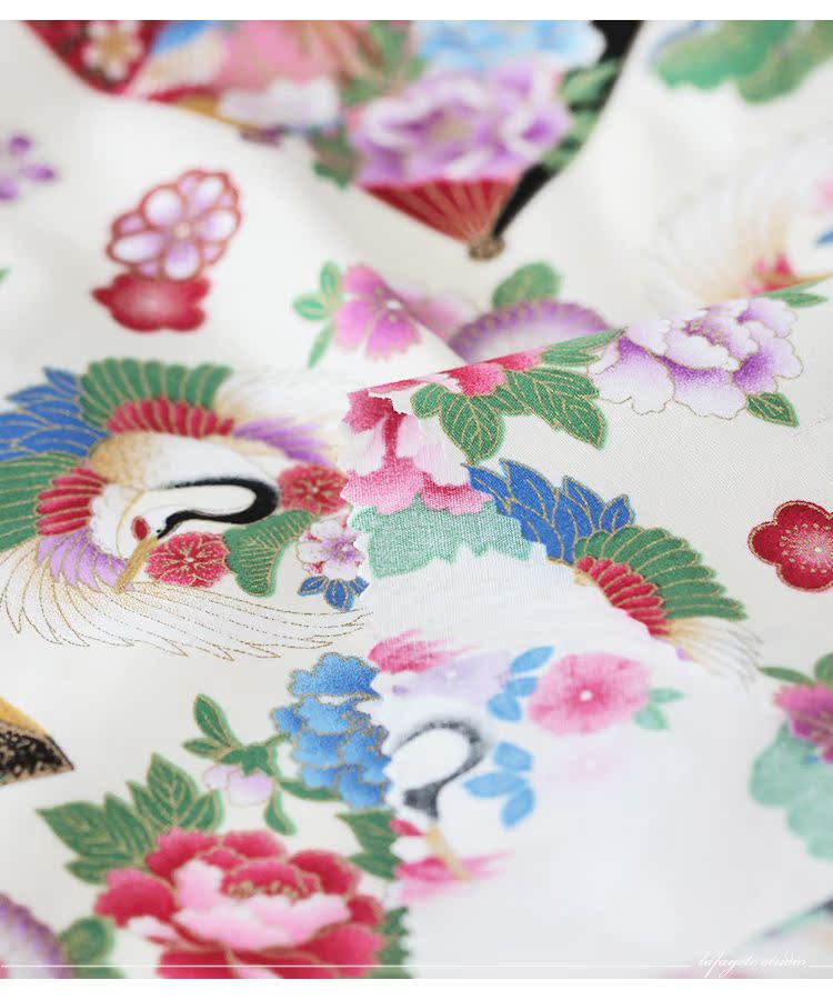 Quần áo Nhật Bản đồ ngủ vải kimono vải dập nóng in vải thủ công DIY quần áo trẻ em vải dạ