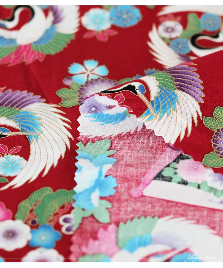 Quần áo Nhật Bản đồ ngủ vải kimono vải dập nóng in vải thủ công DIY quần áo trẻ em vải dạ