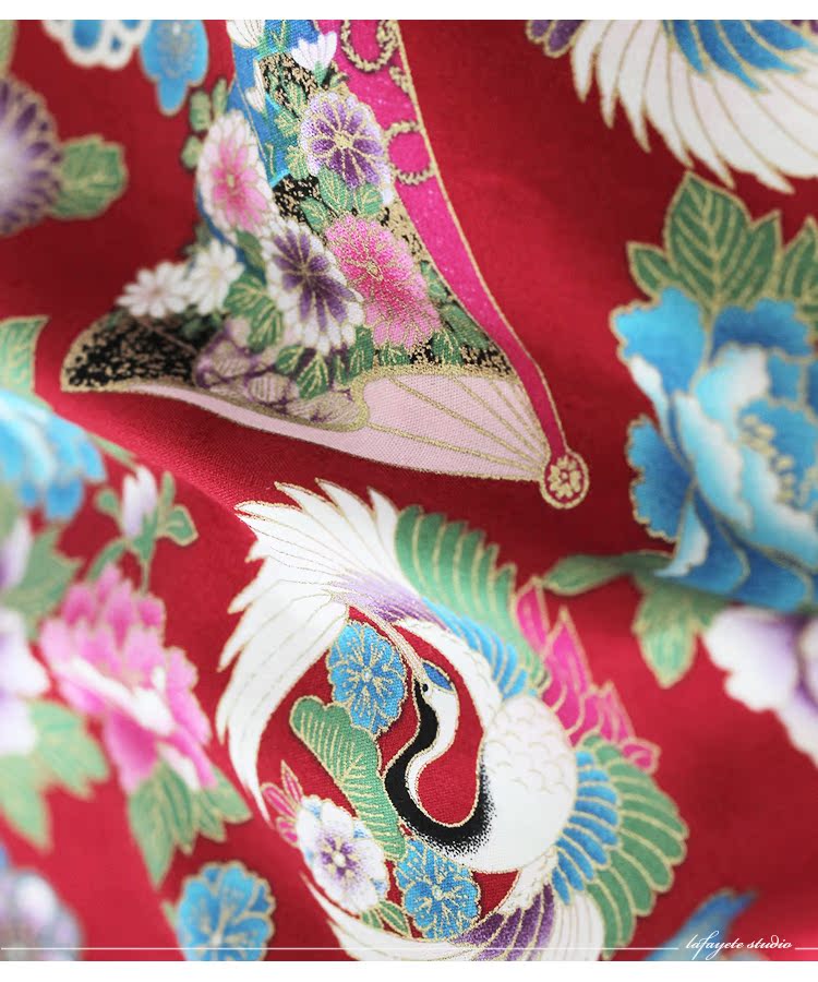 Quần áo Nhật Bản đồ ngủ vải kimono vải dập nóng in vải thủ công DIY quần áo trẻ em vải dạ