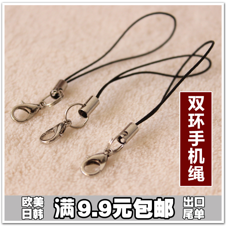 New Diy Cell Phone Material Ornament Silver Ancient Bronze Handmade Accessories With Lobster Button Mobile Phone Hanging Rope