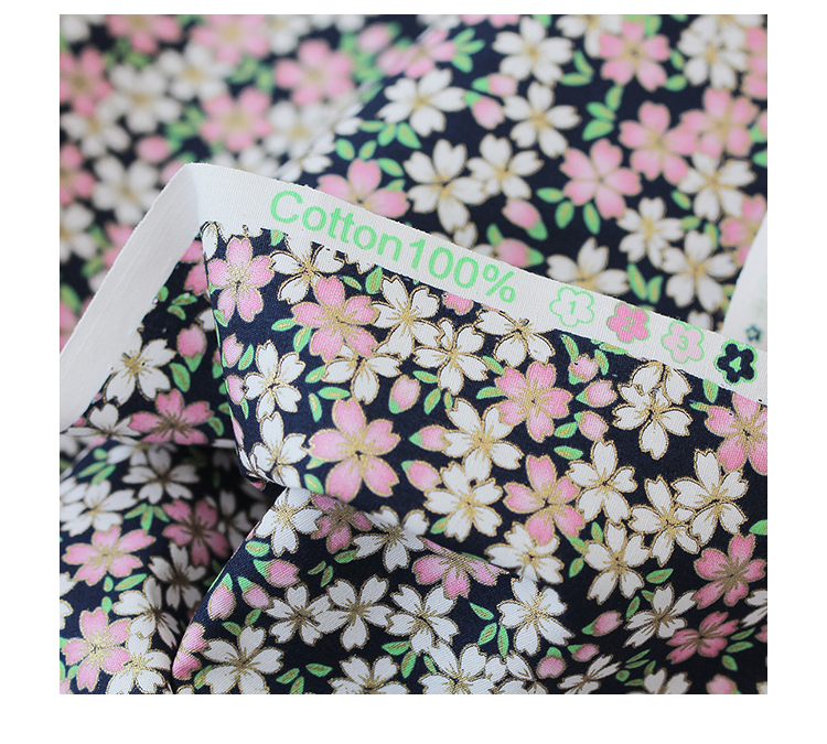 Sản phẩm mới và dập nóng hoa anh đào nhập khẩu vải cotton hướng dẫn in quần áo trẻ em vải một sân - Vải vải tự làm vải cotton co giãn 4 chiều