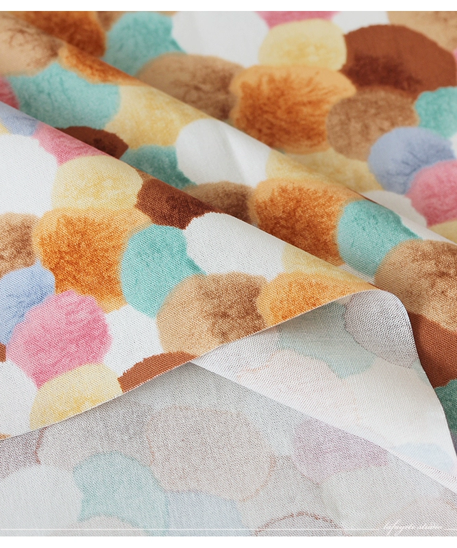 Màu smudge bông và vải lanh vải cổ nhập khẩu vải của nhãn hiệu DIY kimono áo choàng tắm vải cotton một sân vải may quần áo dài