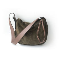 Corner Original Handmade Genuine Leather Large Capacity Casual Brown Crossbody Fashion Motorcycle Horizontal Solid Color Mens Bag 2738