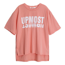 Good series Cut Tenders Summer New Pint Fresh Short Sleeves Fashion Letters Printed Micro Open Fork T-shirt HU927H -39