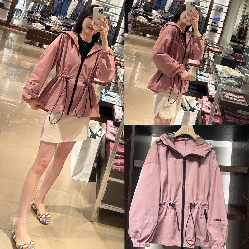 Authentic Discount New Model Burberry Bean Paste Pink Drawstring Windbreaker Burberry Women's Hooded Drawstring Windbreaker Authentic Discount New Model Burberry Bean Paste Pink Drawstring Windbreaker Burberry Women's Hooded Drawstring Windbreaker