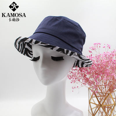 KAMOSA Fisherman's Hat for women's summer, thin Japanese-style rolled solid color basin hat, Korean-style trendy casual versatile sun protection hat