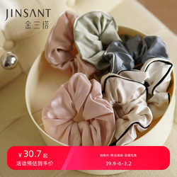 Jinsanta 100% mulberry silk ຜະລິດຕະພັນໃຫມ່ silk intestine hair ring for women silk hair care French style hair rope without left traces