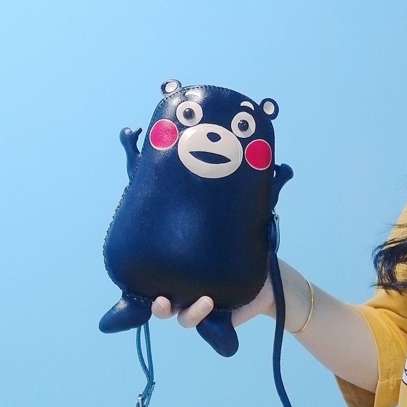 Leather cartoon bag female messenger bag cute mini single shoulder student double back coin purse casual mobile phone small backpack