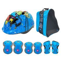 Fess children wheel slide protection suit skating dry ice balance car protective knee elbow palm helmet guard bag safety helmet