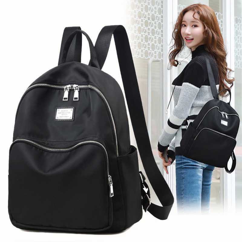 Hong Kong Oxford Cloth Double Shoulder Bag Woman 2022 New Korean Version 100 Hitch Fashion Nylon Casual Student Travel Small