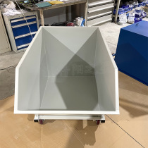 Self-loading dump truck tipping chip box cart bottom opens metal turnover box workshop tipping scrap iron fork chip truck