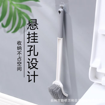Bathroom square plastic toilet long handle wire brush