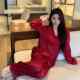 Women's home wear set, high-end, can be worn outside, Zhili long-sleeved trousers, jacquard embroidered suit, pajamas for female couples