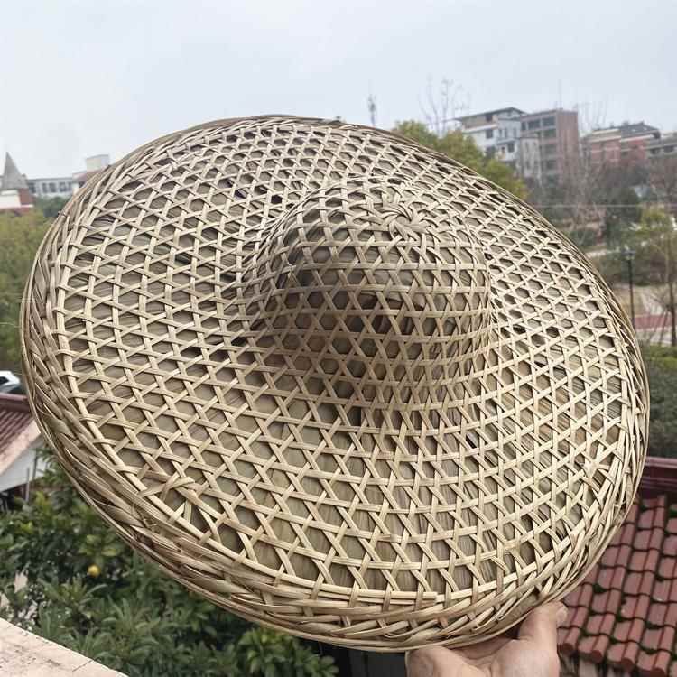 Tmall Genuine Straw Hat Sunshade for Farmers, Summer Large Brim Bamboo Woven Bamboo Leaf Hat, Outdoor Rainproof and Sunproof Fishing Hat