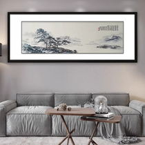 Embroidery handmade < water ink landscape > Su embroidery real silk thread to four silk home decoration hanging painting home office