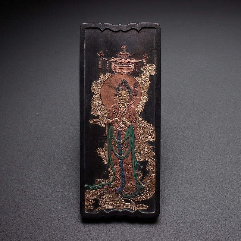 Saint like a copy of the Qing Dynasty Cheng Junfang Moulds 620 gr Fine Pine Tobacco Large Ink Block Transfer of the Triumph Remodel Work 