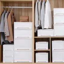 Storage box drawer-type storage box plastic transparent household clothing storage box deepening wardrobe storage cabinet