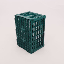 Dark green plastic folding basket 60 fruits 120-40 plastic folding vegetable basket fruit water distribution plastic folding basket