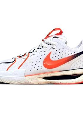 Nike G.T. Cut 3 舒适耐用 防滑耐磨 低帮 篮球鞋 男款 白橙色