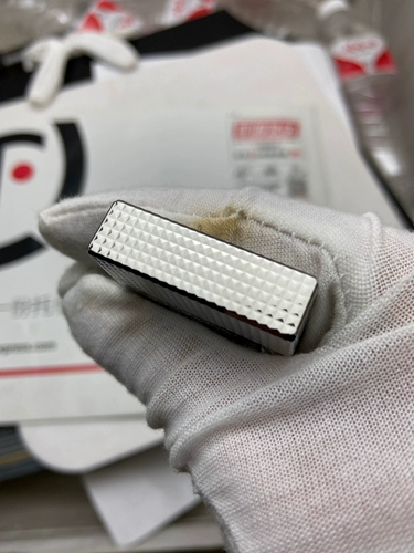 Медная серебряная импортная зажигалка с боковым колесиком, Франция